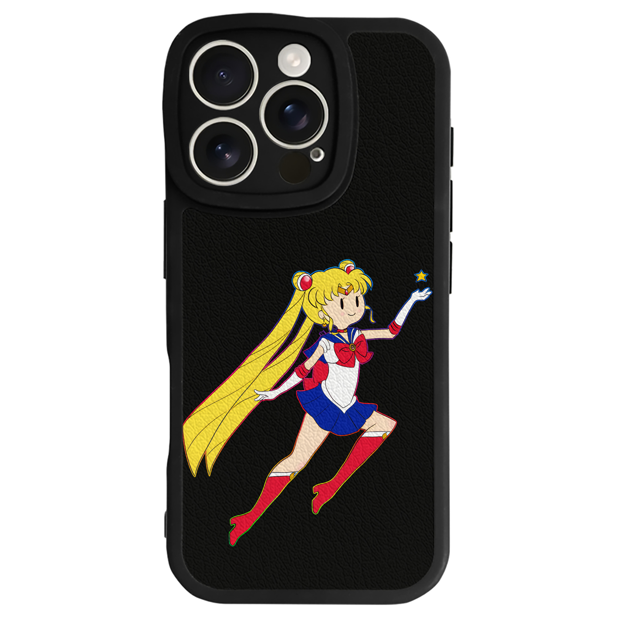 （画像用） 美少女戦士セーラームーン 月野 うさぎ つきの うさぎ Sailor Moon Tsukino Usagi 【iPhone 16シリーズ対応】シリコンスマホケース（レザー調） 材質：シリコン